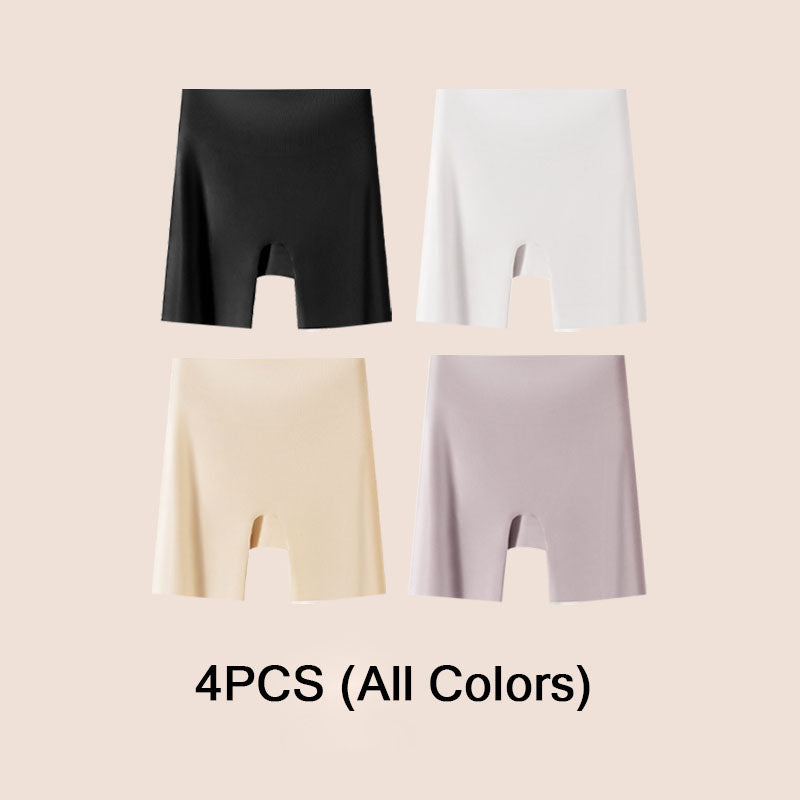 Ropa interior de seda helada de cintura alta para mujer con control de abdomen y levantamiento de cadera