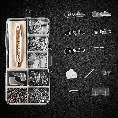 🥳GRAN OFERTA 2026🥳💞+50.000 vendidas👓🛠️50% DESCUENTO Kit reparación almohadillas nasales gafas, cambia piezas desgastadas en casa sin coste óptico 🔧✨