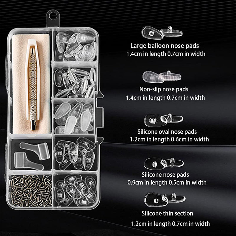 🥳GRAN OFERTA 2026🥳💞+50.000 vendidas👓🛠️50% DESCUENTO Kit reparación almohadillas nasales gafas, cambia piezas desgastadas en casa sin coste óptico 🔧✨