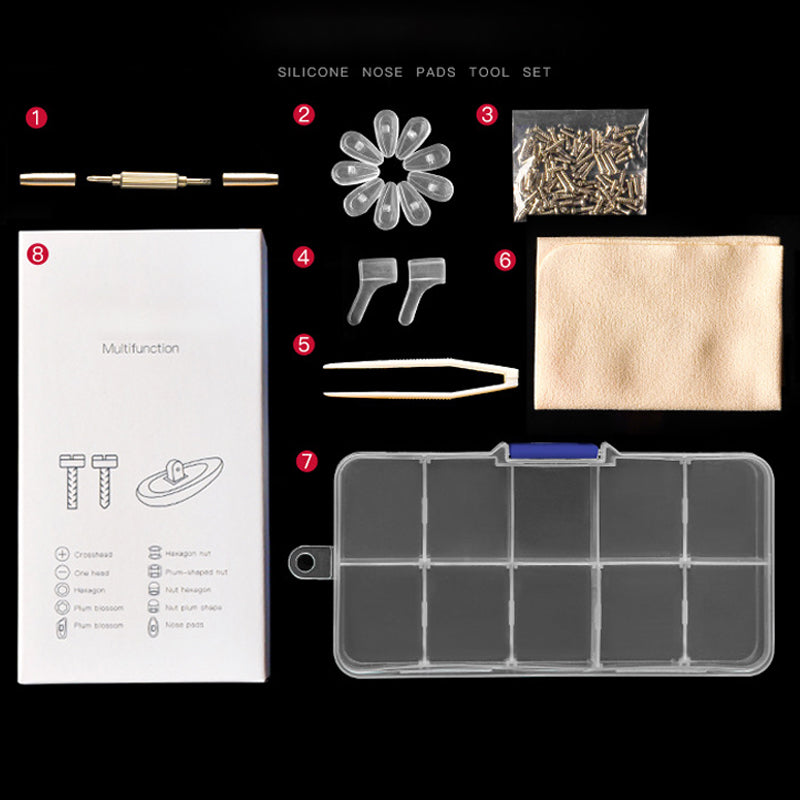 🥳GRAN OFERTA 2026🥳💞+50.000 vendidas👓🛠️50% DESCUENTO Kit reparación almohadillas nasales gafas, cambia piezas desgastadas en casa sin coste óptico 🔧✨