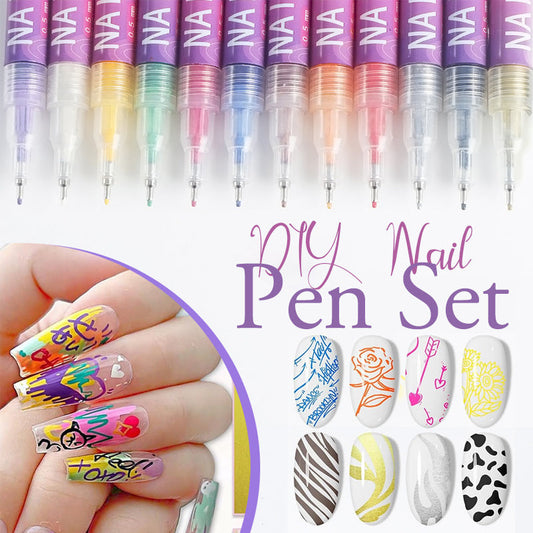 🎁Oferta Caliente: 50% de Descuento⏳Set de Plumas para Arte de Uñas de 12 Colores