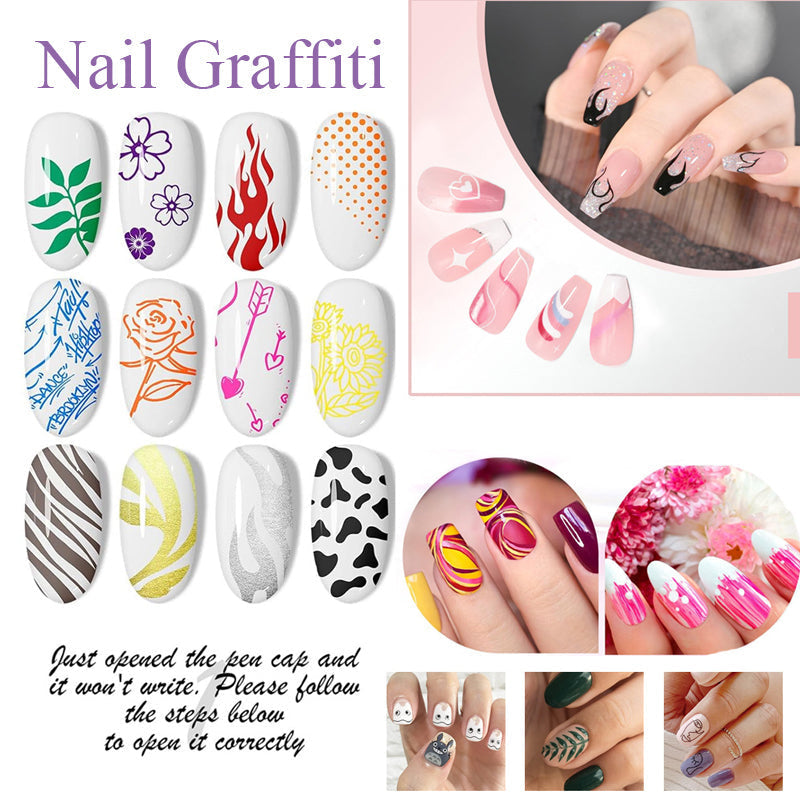🎁Oferta Caliente: 50% de Descuento⏳Set de Plumas para Arte de Uñas de 12 Colores