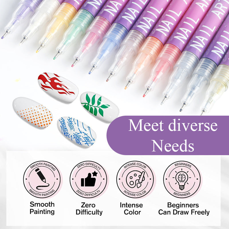 🎁Oferta Caliente: 50% de Descuento⏳Set de Plumas para Arte de Uñas de 12 Colores
