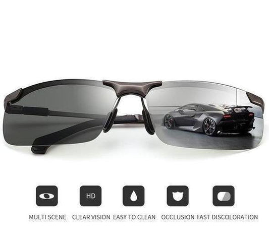 🕶️ Gafas de Sol Antirreflejos que Cambian de Color – Estilo Moderno y Protección Óptima para tus Ojos ✨☀️