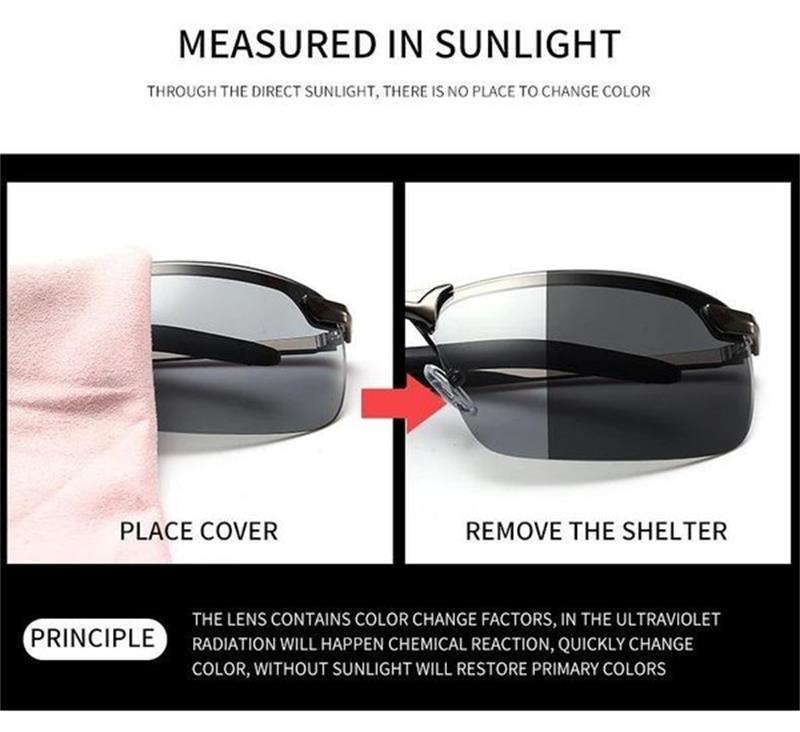 🕶️ Gafas de Sol Antirreflejos que Cambian de Color – Estilo Moderno y Protección Óptima para tus Ojos ✨☀️