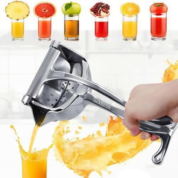 🍋 ¡50% DESCUENTO AHORA!🍊 Exprimidor manual de acero inoxidable – Prensa de cítricos resistente para frutas – Prepara jugo fresco y saludable en tu cocina y bar 🥤