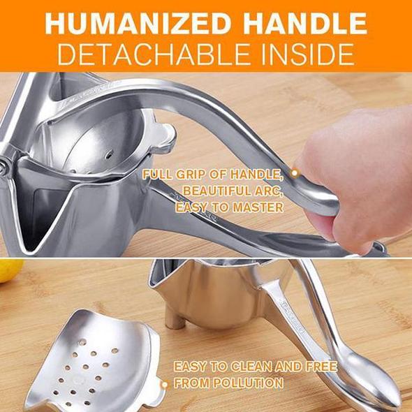 🍋 ¡50% DESCUENTO AHORA!🍊 Exprimidor manual de acero inoxidable – Prensa de cítricos resistente para frutas – Prepara jugo fresco y saludable en tu cocina y bar 🥤