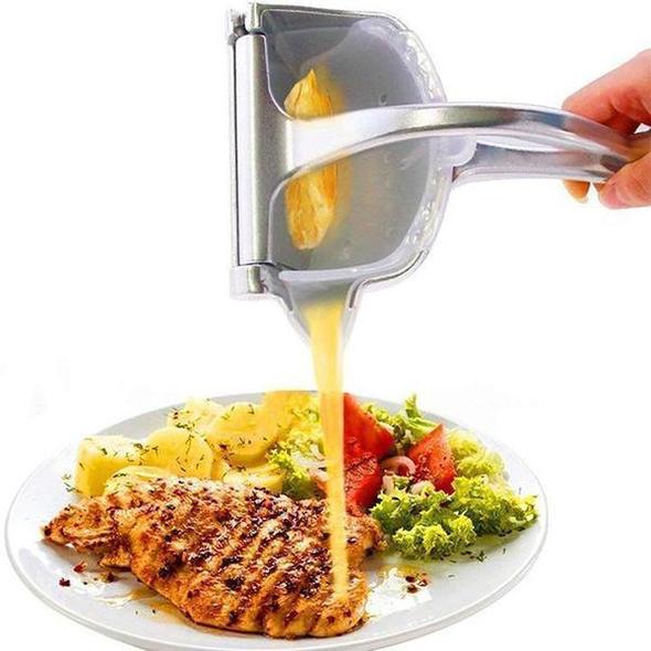🍋 ¡50% DESCUENTO AHORA!🍊 Exprimidor manual de acero inoxidable – Prensa de cítricos resistente para frutas – Prepara jugo fresco y saludable en tu cocina y bar 🥤