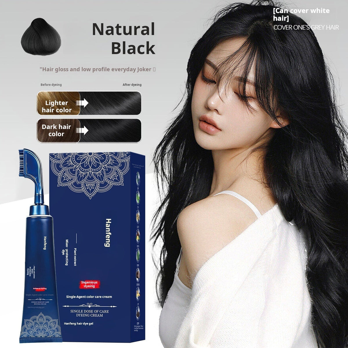 ⏳¡Oferta por Tiempo Limitado!⏰Peine Teñidor de Cabello Herbal para Uso en Casa