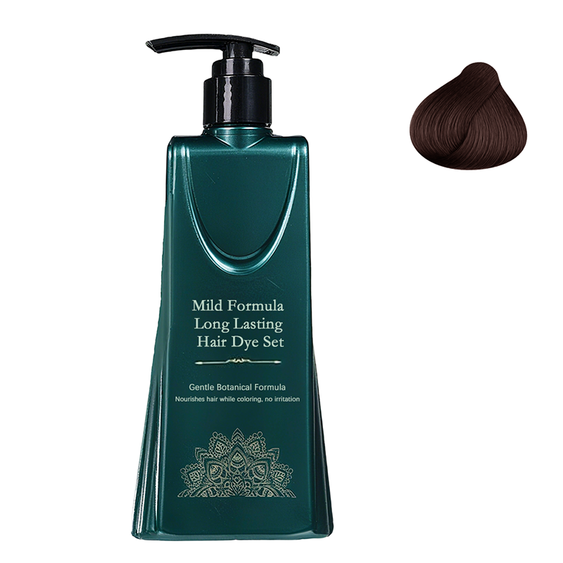 Crema de tinte para el cabello a base de plantas para cubrir las canas