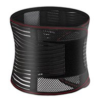 Protector de cintura con placa de acero transpirable y malla prensada con calo