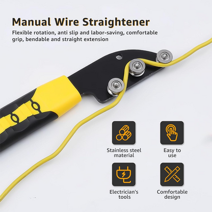 🔥50% DESCUENTO EN OFERTA🔥Enderezador de cables manual – Rodillos de rodado suave, ayuda a enderezar cables y alambres, herramienta manual resistente 🔧