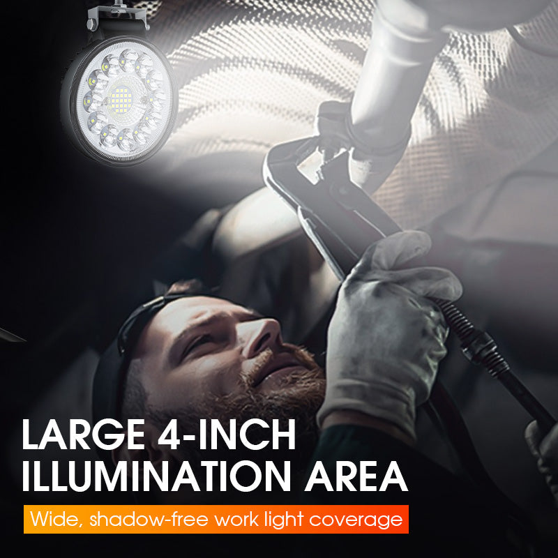 🚗 ¡COMPRA 3 LLEVA 4! 💡 LED 4" 99W para Todoterreno - Iluminación Extrema, Impermeable IP67 y Resistente a Impactos 🏔️🔧