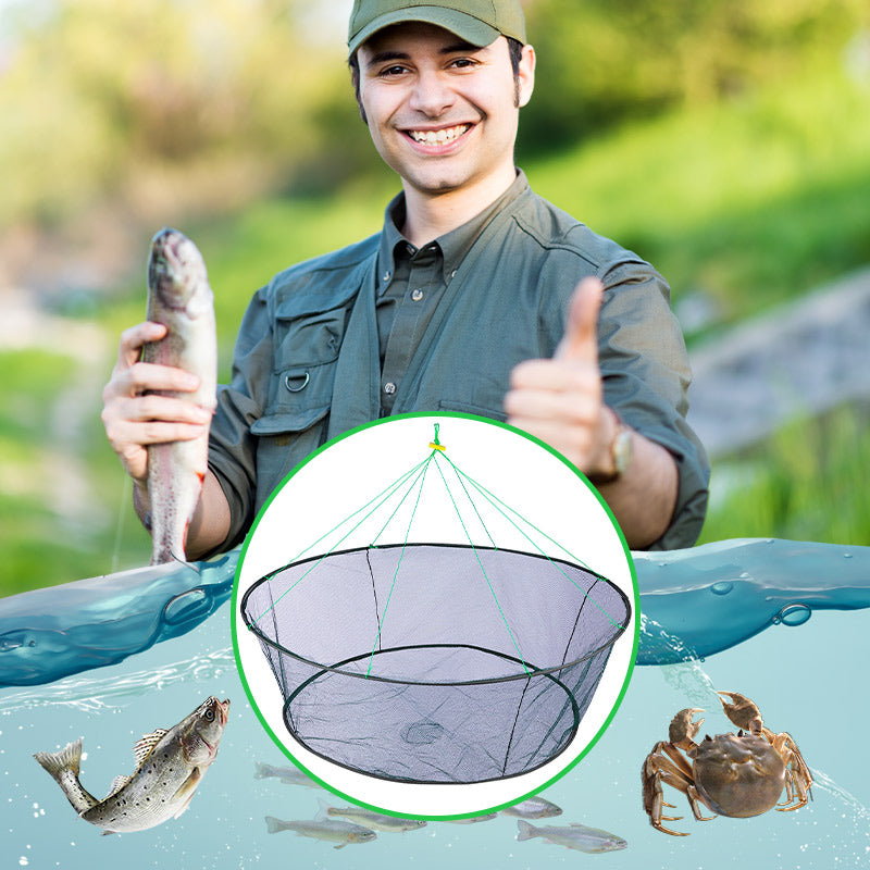 🎣Red de pesca portátil plegable con cuerda para lanzar a mano