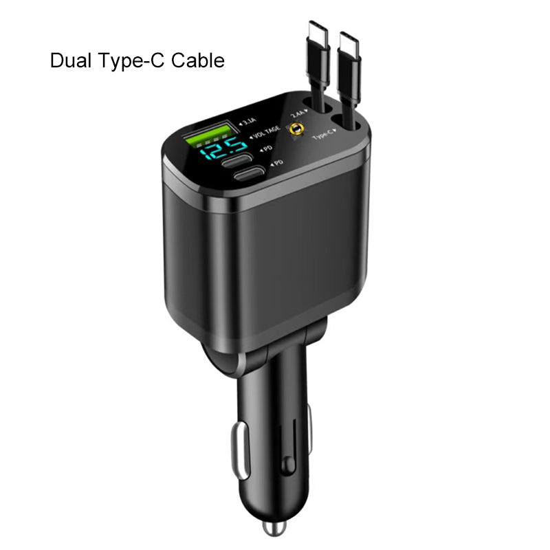 🚗 50% DE DESCUENTO! ✨ Cargador Rápido para Coche con Iluminación Ambiental Cielo Estrellado – Moderno y Práctico 🌟