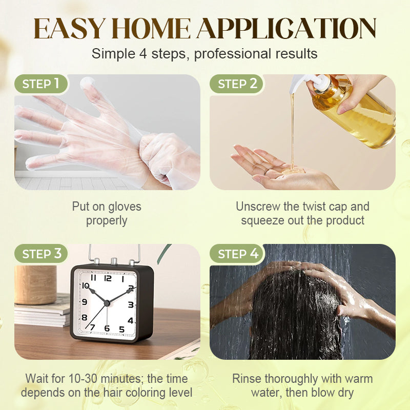 🔥Oferta especial 2025🔥Tinte capilar de extractos vegetales de 207 ml para cabello canoso