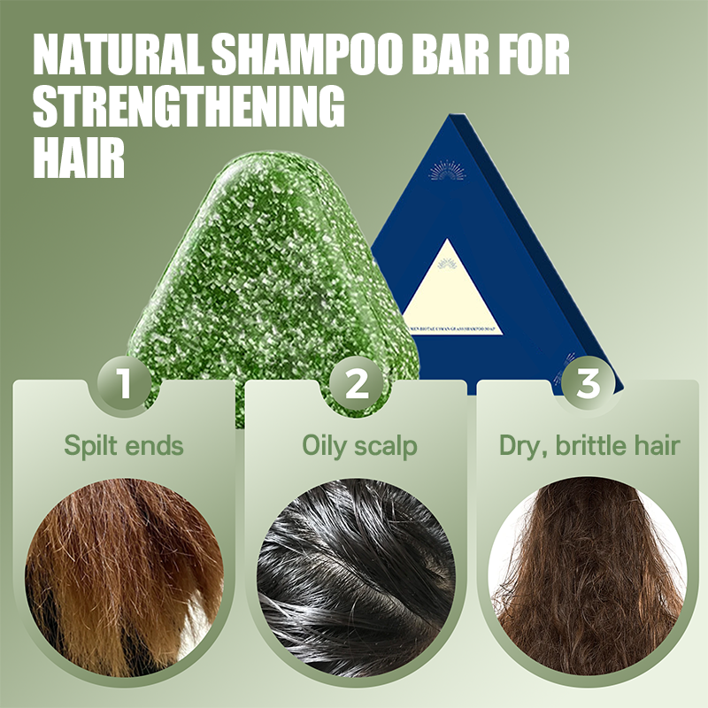 🔥 50% DESCUENTO – Pastilla de champú natural para un cabello más fuerte y voluminoso | Fórmula botánica con ginseng y sésamo negro🌿💫