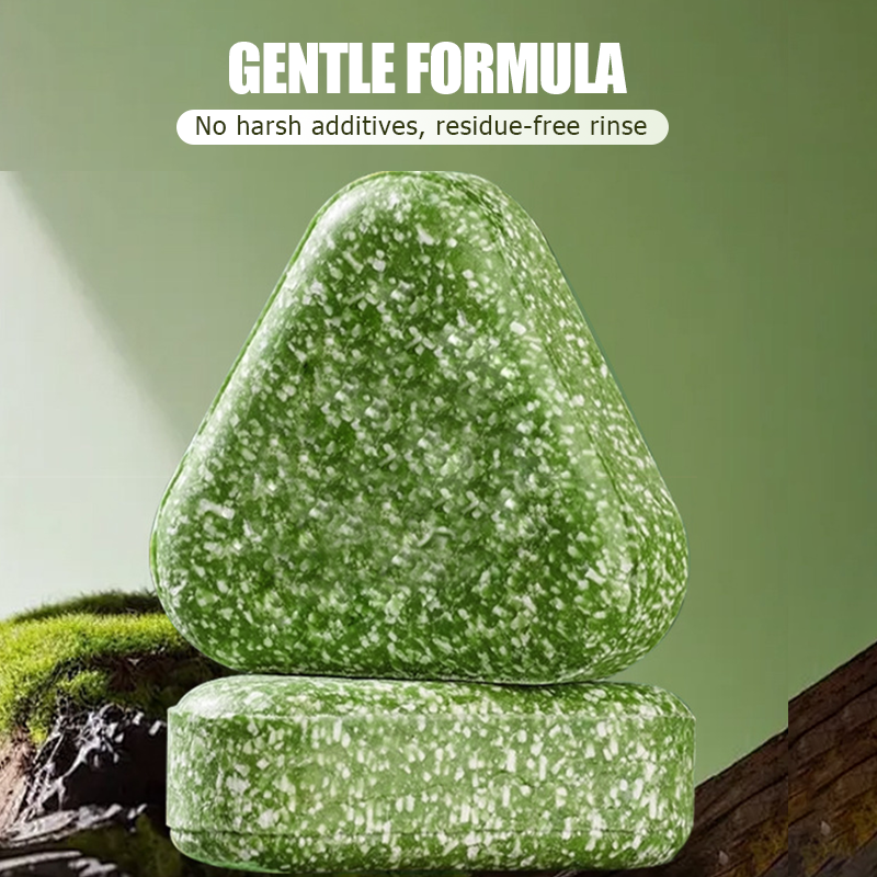 🔥 50% DESCUENTO – Pastilla de champú natural para un cabello más fuerte y voluminoso | Fórmula botánica con ginseng y sésamo negro🌿💫