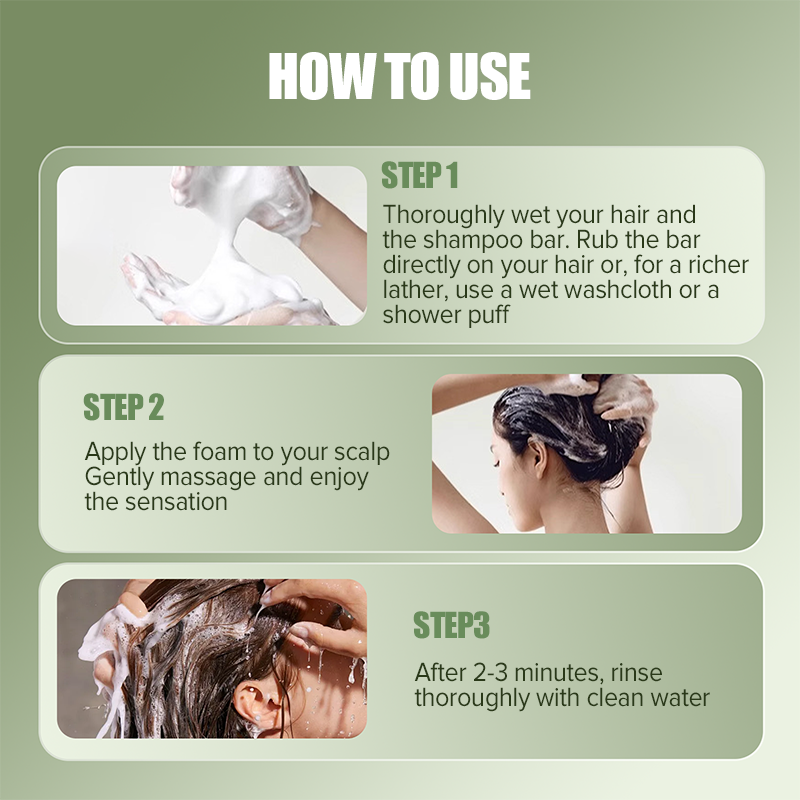 🔥 50% DESCUENTO – Pastilla de champú natural para un cabello más fuerte y voluminoso | Fórmula botánica con ginseng y sésamo negro🌿💫