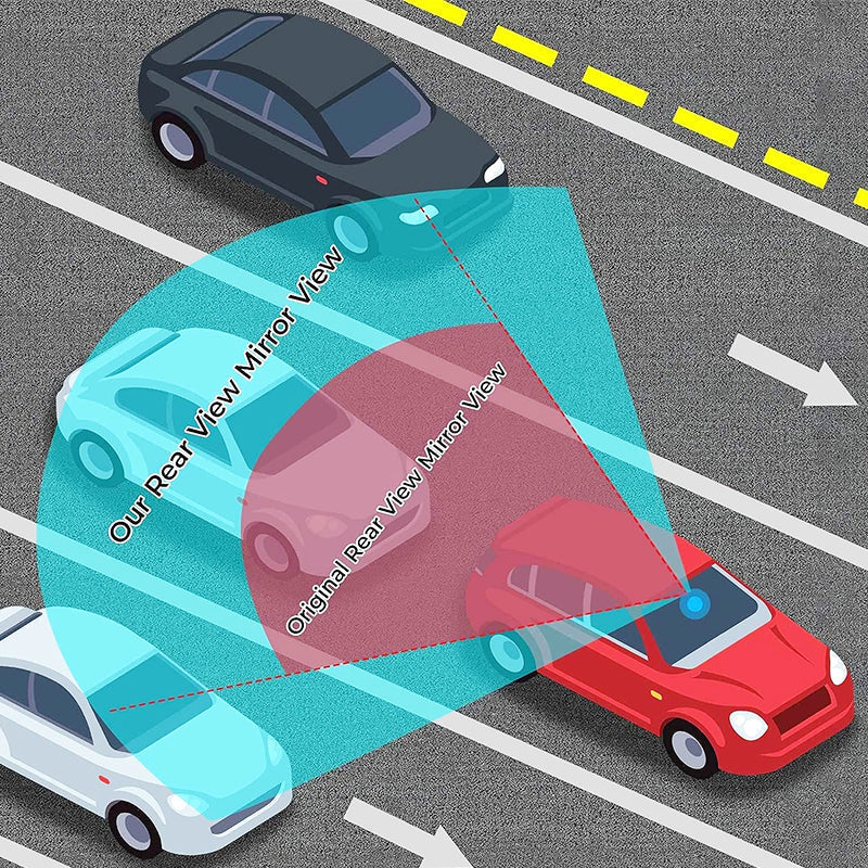 Espejo retrovisor convexo gran angular para automóvil