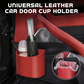 🥳OFERTA ESPECIAL 2026🥳💞¡MÁS DE 50 000 UNIDADES VENDIDAS!🚗🧺 ¡50 % DE DESCUENTO! Portavasos de cuero para la puerta del coche: abertura ancha, fácil acceso a las bebidas y al móvil. Fijación segura mediante clip. Cuero sintético, resistente y elegante. 🛡️✨