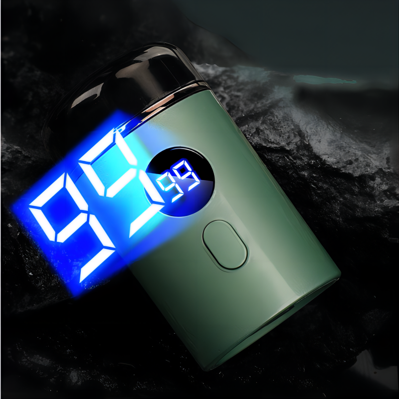 Potente mini afeitadora eléctrica para hombre con pantalla digital