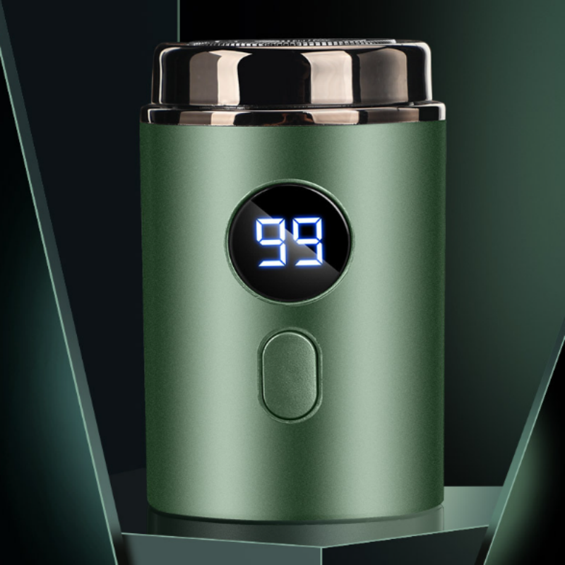 Potente mini afeitadora eléctrica para hombre con pantalla digital