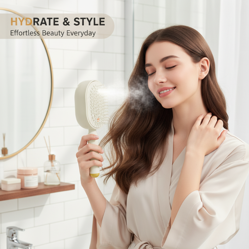 📢📢60 % DE DESCUENTO💆 ✨ Cepillo eléctrico 2 en 1 con pulverizador y masajeador