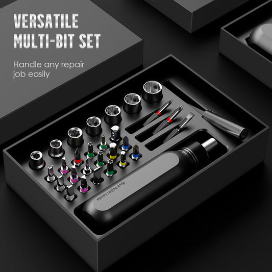 Kit de destornilladores de trinquete multifunción y puntas