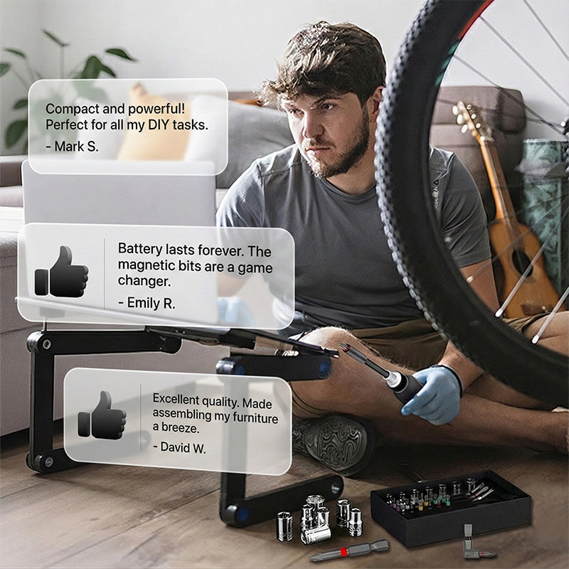 Kit de destornilladores de trinquete multifunción y puntas