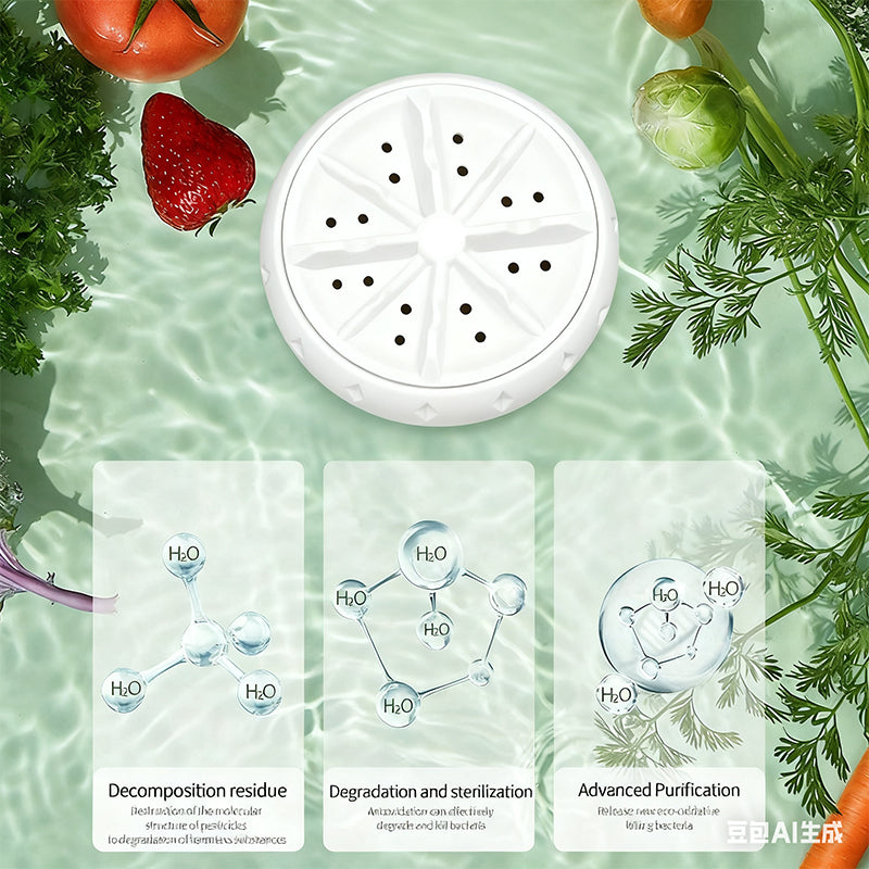 🎁Novedades con un 50 % de descuento💥 Lavador de frutas y verduras Effortless Vortex: elimina los pesticidas, no contiene BPA y tiene un diseño fácil de limpiar 💧
