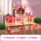 🎁 Oferta de Año Nuevo 50% DESCUENTO 💖 Casa de muñecas castillo de princesa luminosa para armar