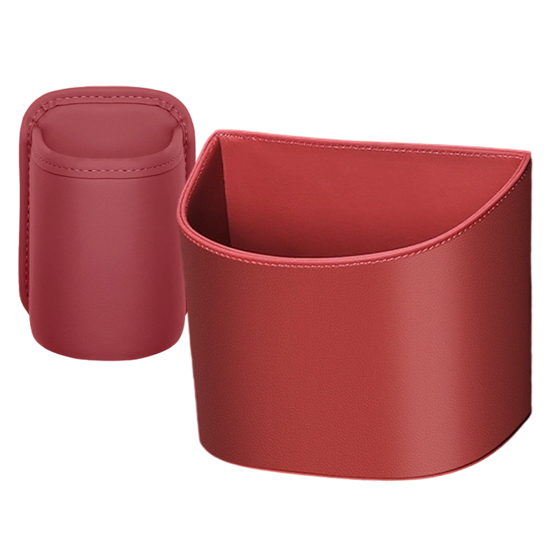 Portavasos universal de cuero para puerta de coche