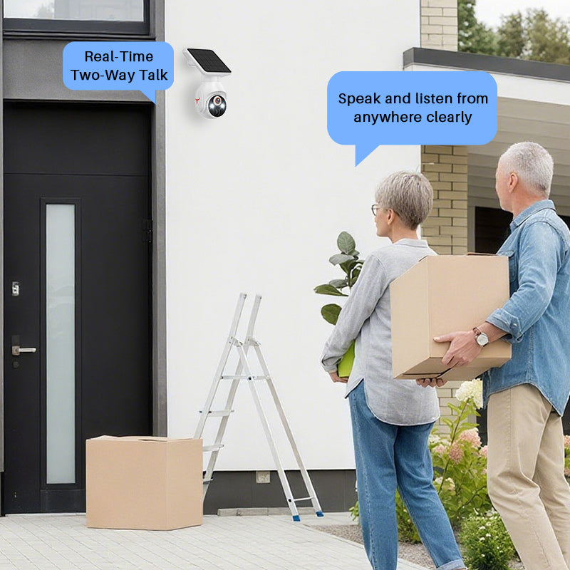 🔥【1° Más Vendido】🔥🤖 IA distingue persona/mascota+audio real! 🌐 355° panorámica+visión color solar+IA! solo 50 unidades⏳