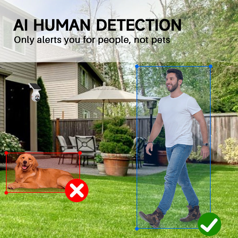 🔥【1° Más Vendido】🔥🤖 IA distingue persona/mascota+audio real! 🌐 355° panorámica+visión color solar+IA! solo 50 unidades⏳