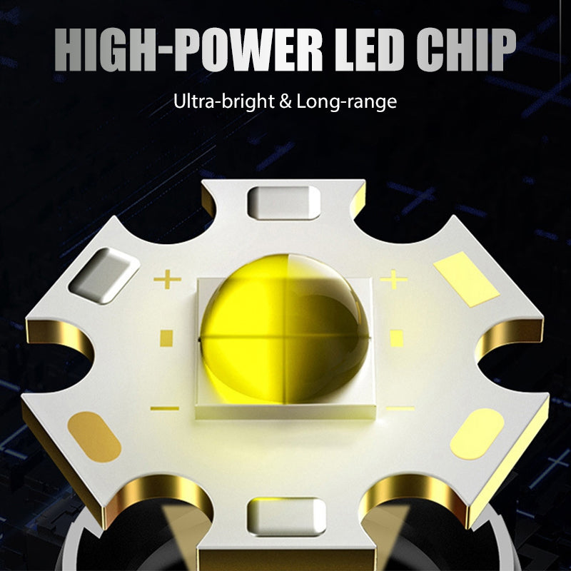 Linterna LED recargable P50 con zoom ajustabl