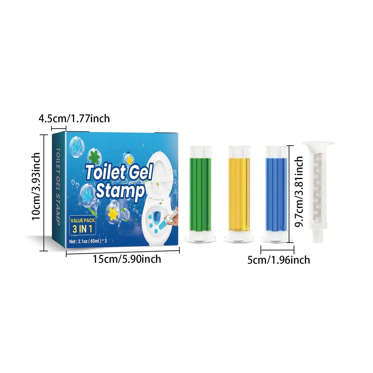 Sello de gel para inodoro 42 flores – Pack de 3 | 6 aromas frescos | Limpiador desodorizante de larga duración para el baño