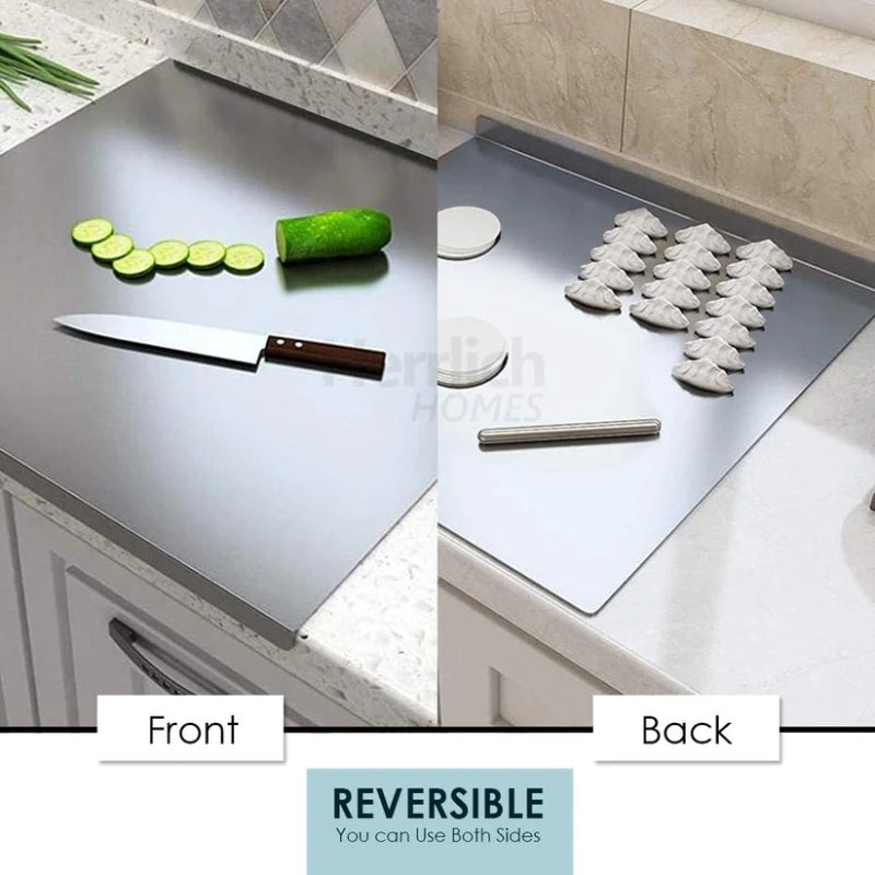 🔥 ¡ÚLTIMO DÍA! ⚡ ¡MÁS DE 50,000 UNIDADES VENDIDAS! 🎁 Tabla de Corte de Acero Inoxidable para Encimera