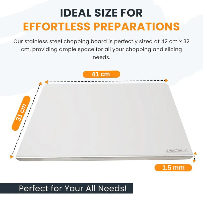 🔥 ¡ÚLTIMO DÍA! ⚡ ¡MÁS DE 50,000 UNIDADES VENDIDAS! 🎁 Tabla de Corte de Acero Inoxidable para Encimera
