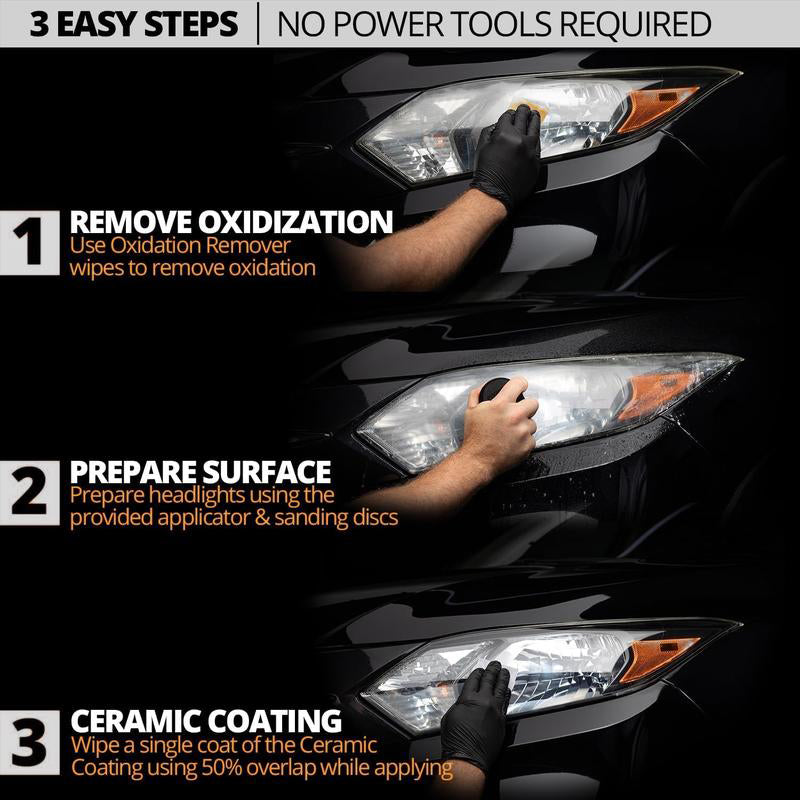 Kit Restaurador Profesional de Faros para Auto