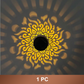☀️ Lámpara solar tipo mandala para jardín y terraza – 2 en 1: luz de suelo y de pared – Decoración luminosa ornamental con efecto vintage – Resistente al óxido y durader