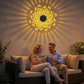☀️ Lámpara solar tipo mandala para jardín y terraza – 2 en 1: luz de suelo y de pared – Decoración luminosa ornamental con efecto vintage – Resistente al óxido y durader