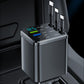 ⏳¡Oferta limitada 50% descuento!⏰Cargador de coche rápido retráctil 7 en 1 con pantalla de voltaje – USB-C para Android y Lightning para Apple🔋📱