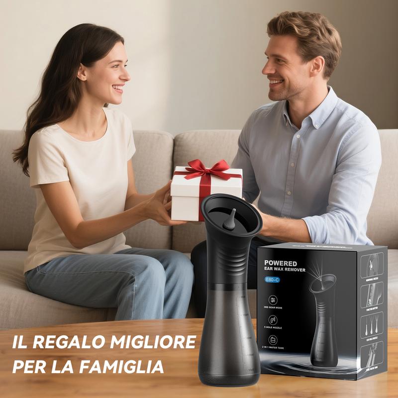 Dispositivo eléctrico de lavado de oídos – Ajustable en 5 niveles para una limpieza eficaz del canal auditivo en cas