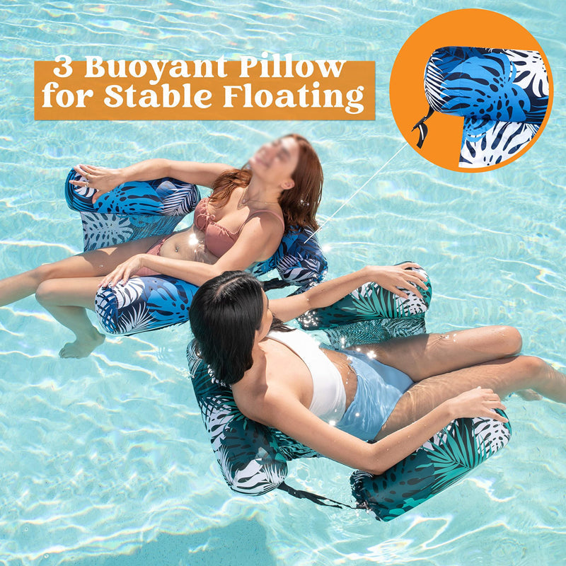 🏖️💺 Silla flotante inflable – Cómoda, estable, ideal para relajarte en el agua 🏊🌊