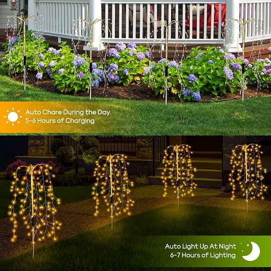 💐¡50% de descuento! Luces solares de jardín – Resplandor cálido y acogedor para patio ✨🏠 【Oferta limitada】