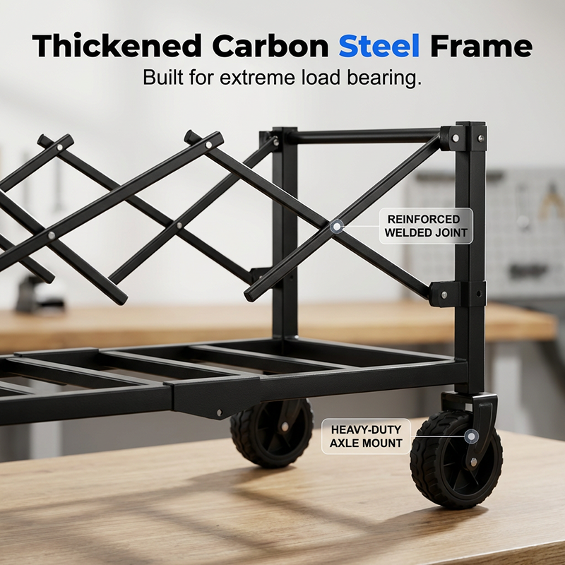 🛒🔥 ¡OFERTA 50% OFF! Carrito Plegable Todoterreno de Gran Capacidad – Resistente, Compacto y Perfecto para Camping, Jardín y Compras 🌿🏕️