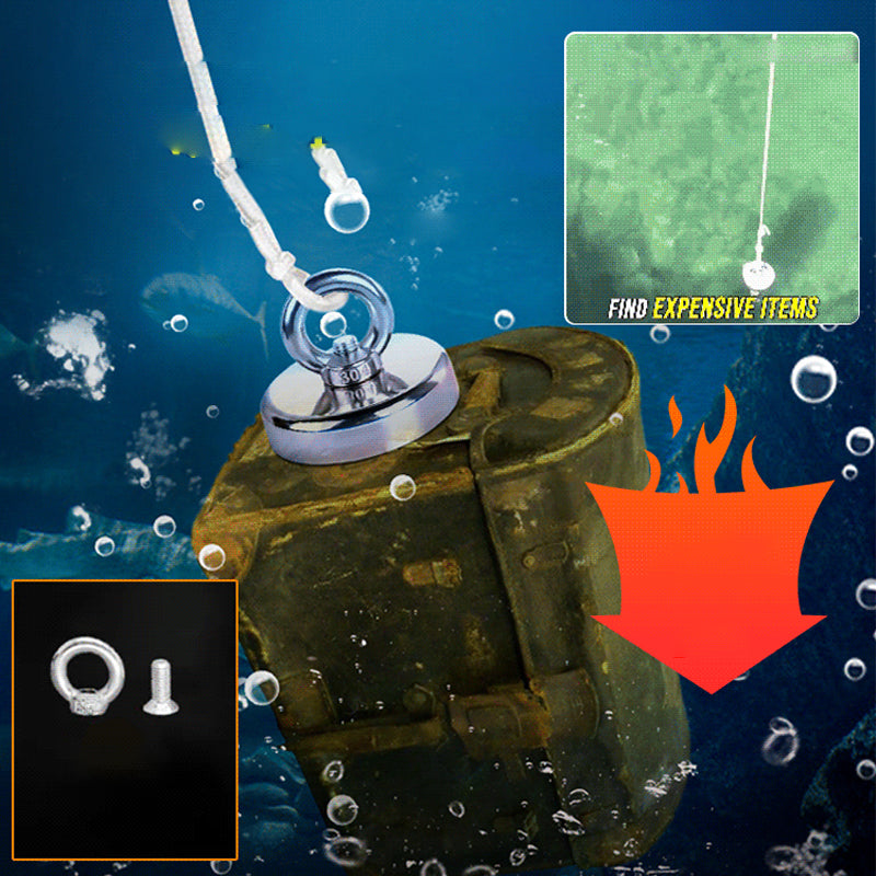 🧲🌊 ¡50% DE DESCUENTO! Imán magnético de rescate para aguas profundas: capacidad de tracción de 30 kg, anticorrosivo y resistente al desgaste. Se fija fácilmente con una cuerda. Ideal para pesca y recuperación de herramientas perdidas. 🎣⚡