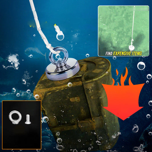 🧲🌊 ¡50% DE DESCUENTO! Imán magnético de rescate para aguas profundas: capacidad de tracción de 30 kg, anticorrosivo y resistente al desgaste. Se fija fácilmente con una cuerda. Ideal para pesca y recuperación de herramientas perdidas. 🎣⚡