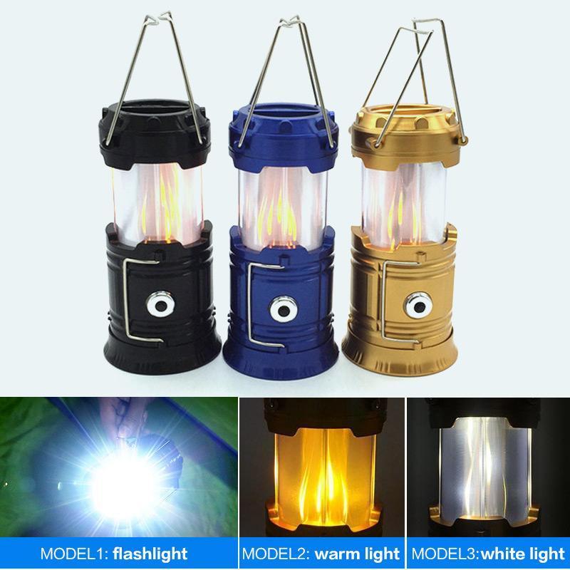 ⏳Oferta limitada al 50% de descuento⏰Linterna de camping LED con llama 3 en 1⛺🔦